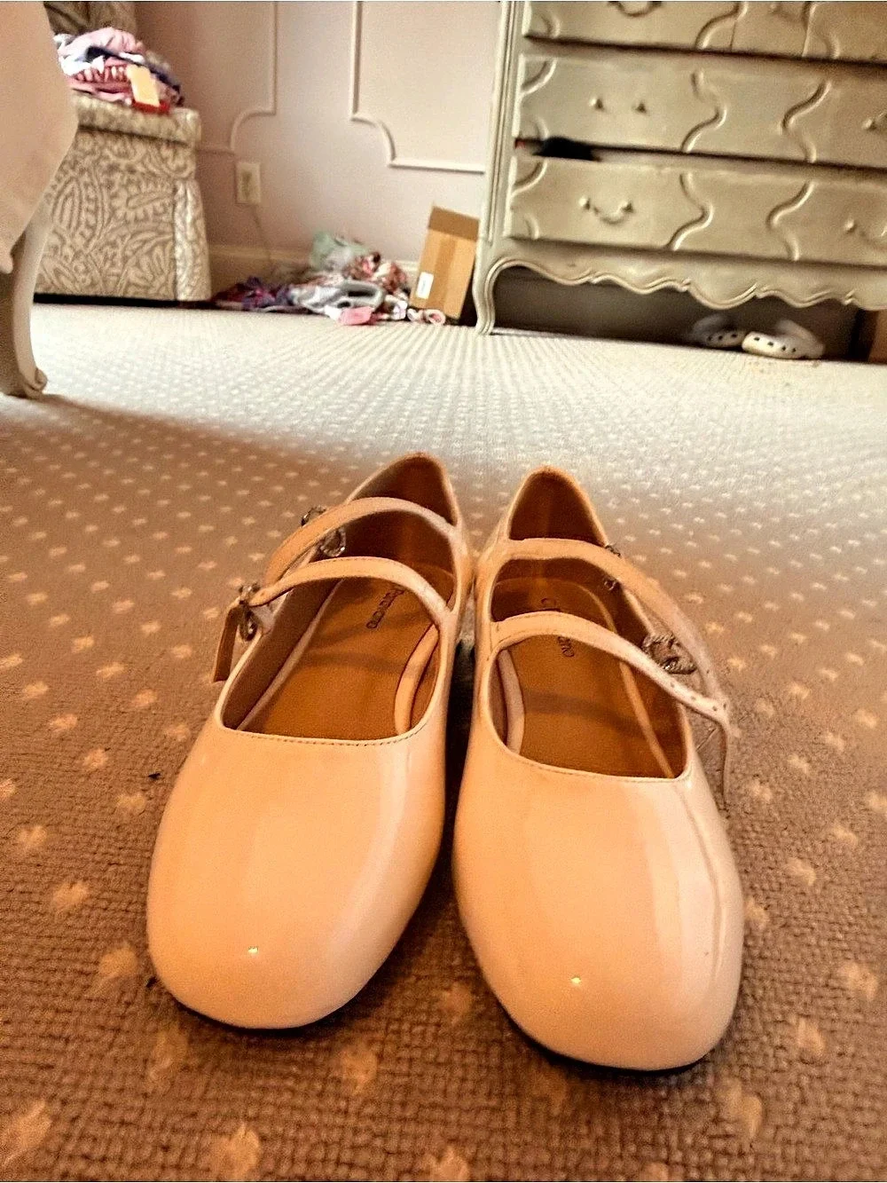 C.Paravano Double-Strap Mary Jane (Clara) Pumps Cream Size EU 37